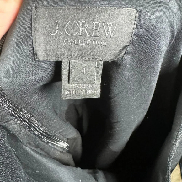 J. Crew Collection Black Structured Tie Bodice Linen Sleeveless Mini Dress Sz 4 - Picture 7 of 9